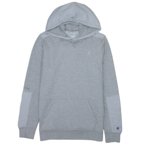 Champion Men's Grey Pullover Hoodie M Regular Fit Sports Fleece