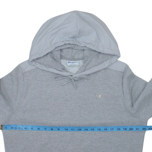 Champion Men's Grey Pullover Hoodie M Regular Fit Sports Fleece