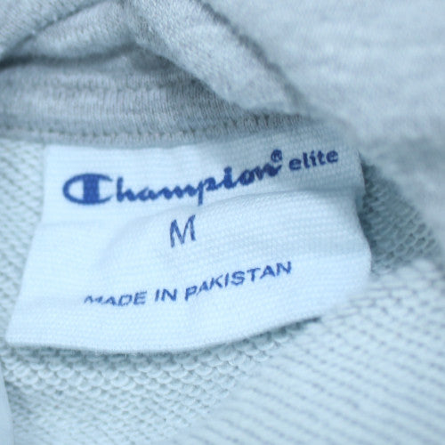 Champion Men's Grey Pullover Hoodie M Regular Fit Sports Fleece