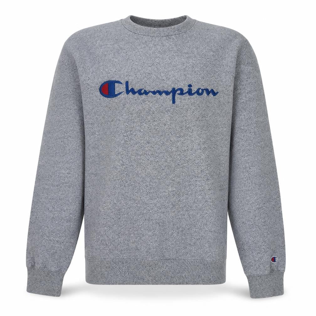 Champion Men's Grey Crew Neck Logo Sweatshirt Size S