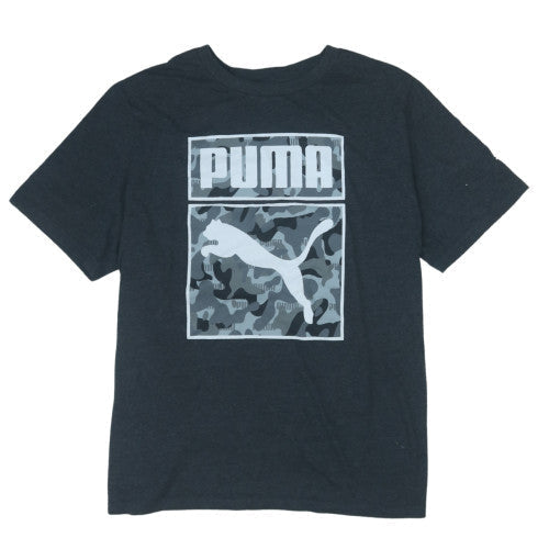 Puma Men's Black 2XL Camouflage Logo Graphic T-Shirt