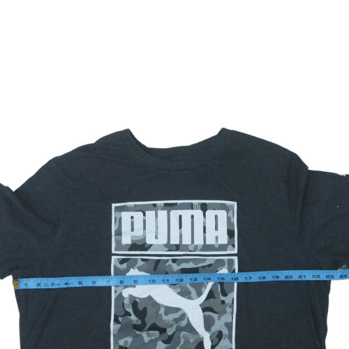 Puma Men's Black 2XL Camouflage Logo Graphic T-Shirt