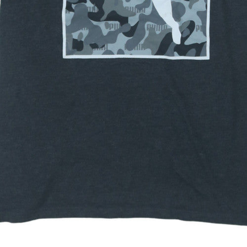 Puma Men's Black 2XL Camouflage Logo Graphic T-Shirt