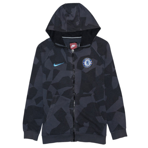 Nike Teens Black Full Zip Hoodie Chelsea Football Club S