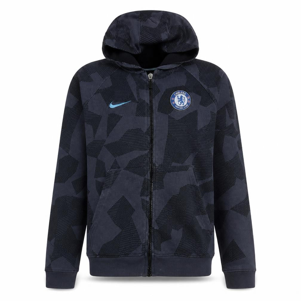 Nike Teens Black Full Zip Hoodie Chelsea Football Club S