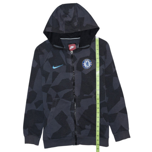 Nike Teens Black Full Zip Hoodie Chelsea Football Club S