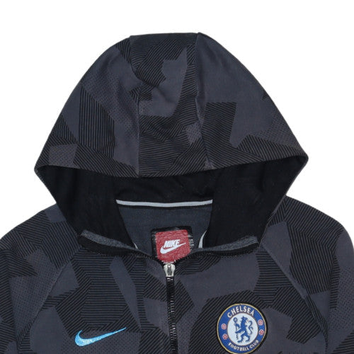 Nike Teens Black Full Zip Hoodie Chelsea Football Club S