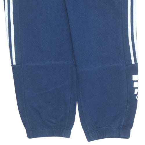 Adidas Men's Blue Jogger Sweatpants L Fleece Activewear Trousers