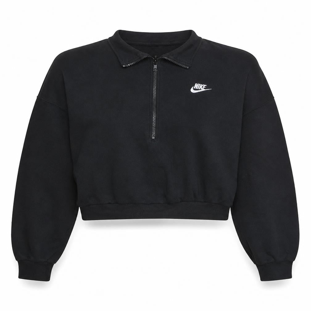 Nike Men's Black XL Half Zip Collared Fleece Sweatshirt