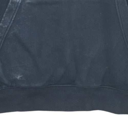 Nike Womens Black Large Pullover Hoodie Sweatshirt Logo Cotton Blend