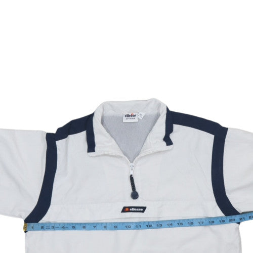 Ellesse Juniors Boys White XL Anorak Jacket 1/4 Zip Sports Top