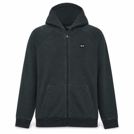 Under Armour Mens Black XL Full Zip Hoodie Fleece Coldgear