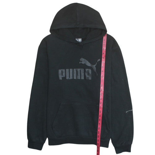 Puma Mens Black Pullover Hoodie L Graphic Logo Sportswear