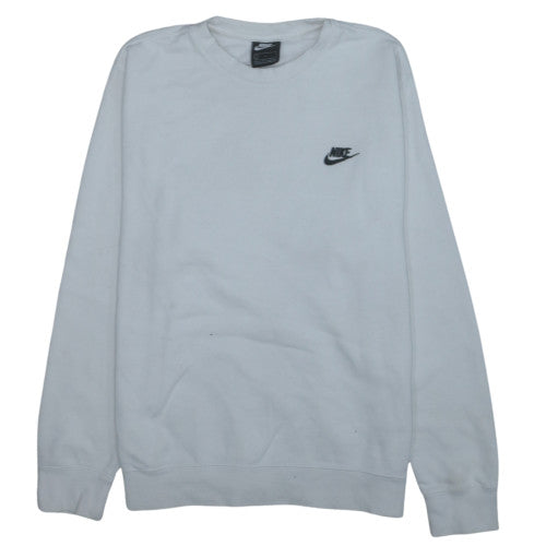 Nike Men's White L Crew Neck Pullover Sweatshirt Classic Sports Style