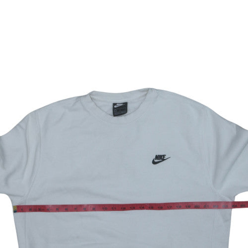 Nike Men's White L Crew Neck Pullover Sweatshirt Classic Sports Style