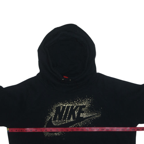 Nike Womens Black XL Pullover Hoodie with Gold Logo