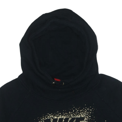 Nike Womens Black XL Pullover Hoodie with Gold Logo