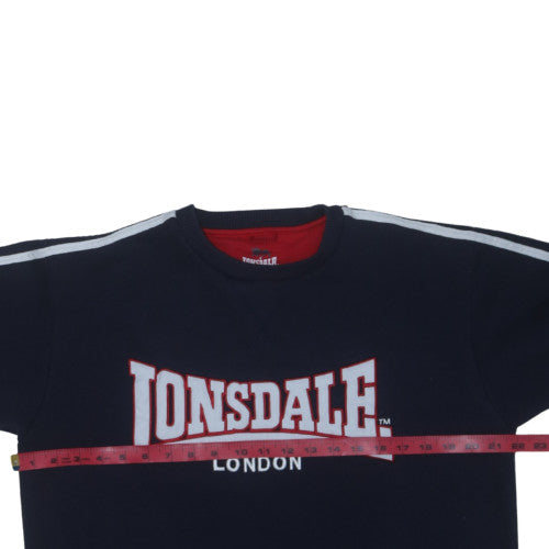 Lonsdale Men’s Blue Small Pullover Sweatshirt Crew Neck Logo