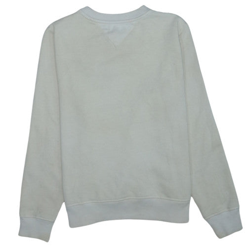 Tommy Jeans Men's White Logo Crew Neck Sweatshirt Size M