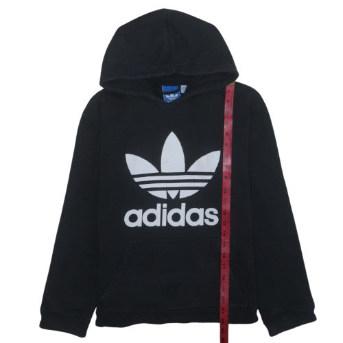 Adidas Men's Black Pullover Hoodie S Logo Fleece Sweatshirt