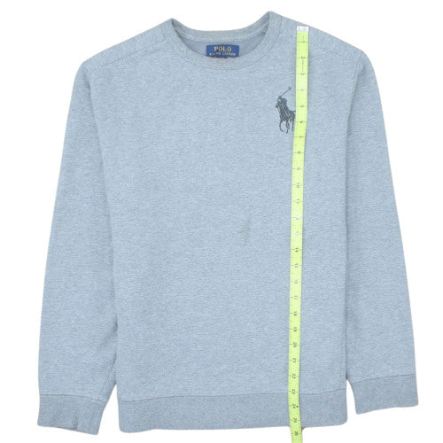 Ralph Lauren Women’s Grey Cotton Blend Sweatshirt XL Logo Crew Neck