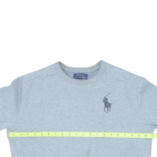 Ralph Lauren Women’s Grey Cotton Blend Sweatshirt XL Logo Crew Neck
