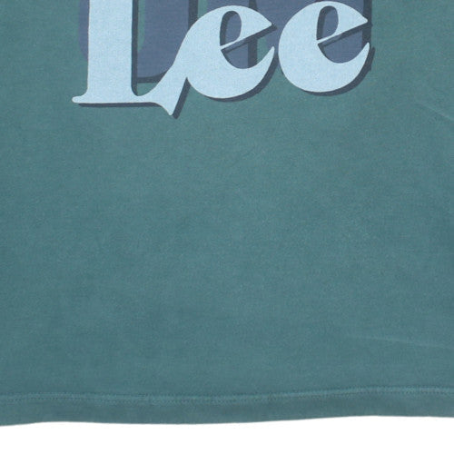 Lee Men's Green Long Sleeve Pullover Sweatshirt L Vintage Graphic