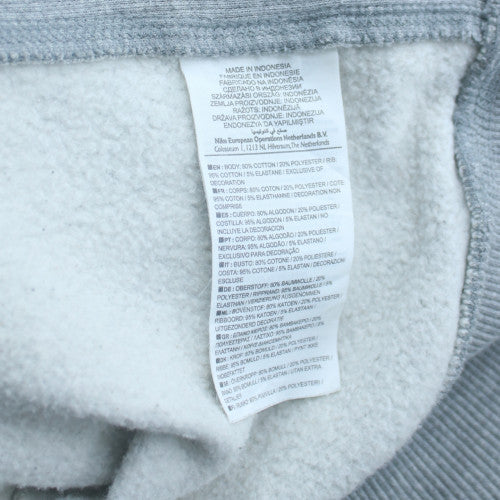 Nike Men's Grey XL Pullover Hoodie with Green Logo Drawstring