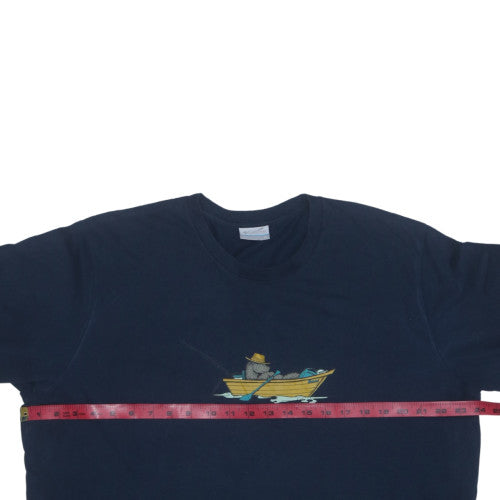 Columbia Men's Blue XL Outdoor Fishing Graphic T-Shirt
