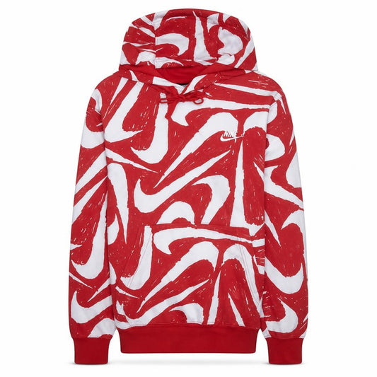 Nike Men's XS Red Pullover Graphic Hoodie Fleece Sweatshirt