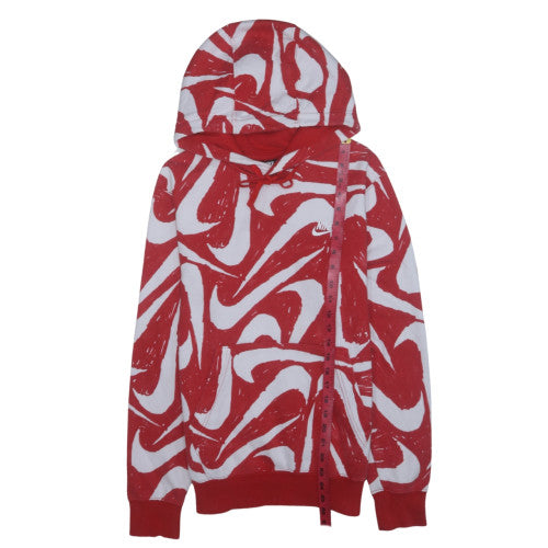 Nike Men's XS Red Pullover Graphic Hoodie Fleece Sweatshirt