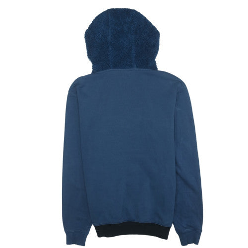 Napapijri Men's Blue 1/2 Zip Fleece Hoodie Size S