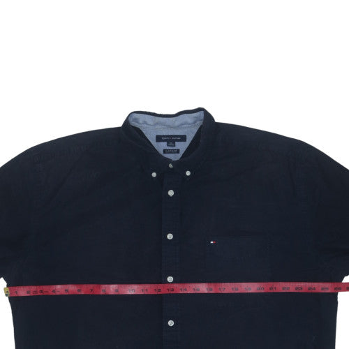 Tommy Hilfiger Men’s Blue 2XL Classic Fit Short Sleeve Button-Up Shirt