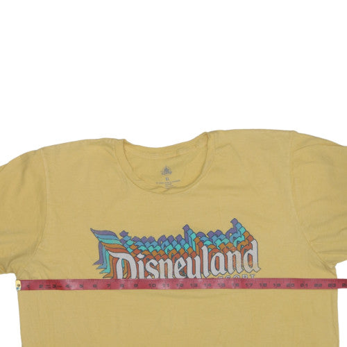Disney Men’s Yellow Disneyland Resort Graphic T-Shirt XL Cotton
