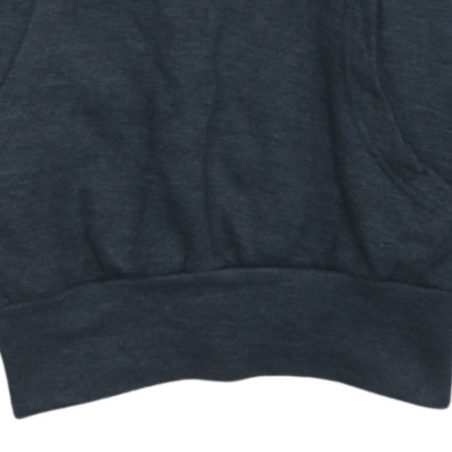 Kickers Men's Grey Pullover Hoodie S Logo Graphic Print