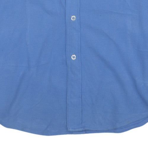 Ralph Lauren Men's Blue Featherweight Mesh Long Sleeve Polo Shirt Size M