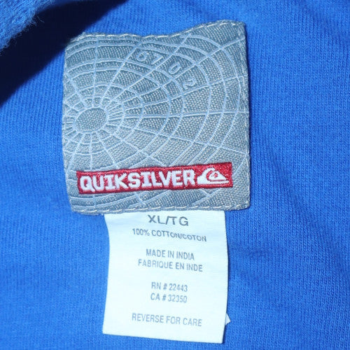 Quiksilver Men’s Blue XL Cotton Short Sleeve Polo Shirt
