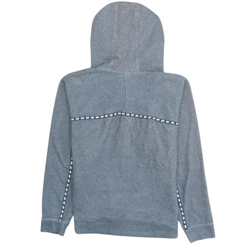 Nike Men’s Grey 1/2 Zip Hooded Sweatshirt M Fleece Logo