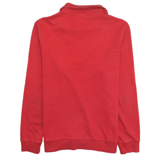 Lacoste Men's Red XL Collared 1/2 Zip Cotton Sweatshirt