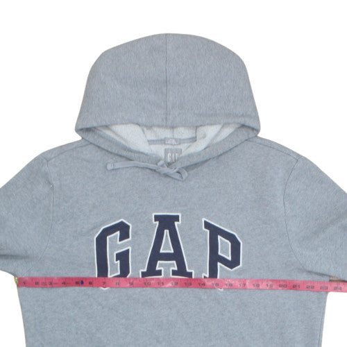 GAP Men’s Grey Pullover Hoodie Large Logo Fleece Sweatshirt