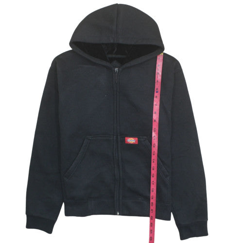 Dickies Womens Black Full Zip Hoodie Medium Fleece Lined Workwear