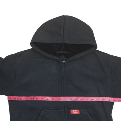 Dickies Womens Black Full Zip Hoodie Medium Fleece Lined Workwear