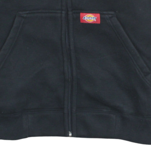 Dickies Womens Black Full Zip Hoodie Medium Fleece Lined Workwear