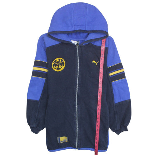 Puma Men's Blue Full Zip Hoodie Eintracht Volleyball S 100% Cotton