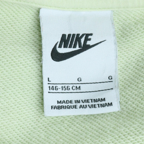 Nike Girls Green Air Logo Pullover Sweatshirt L 146-156cm
