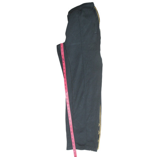 Umbro Men's Black L Fleece Track Pants with Side Stripe
