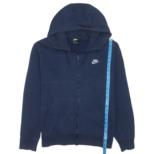 Nike Men's Blue Full Zip Hoodie Size L Fleece Sweatshirt