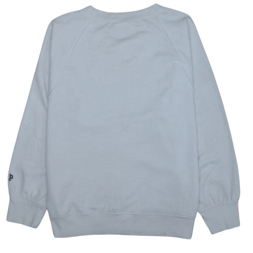 GAP Women White Original Logo Sweatshirt Medium Cotton Blend