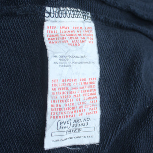 Puma Mens Navy Full Zip Sweatshirt L Cotton Blend Casual Jacket