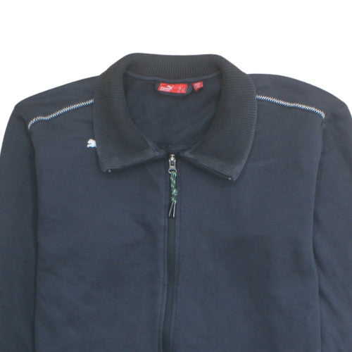 Puma Mens Navy Full Zip Sweatshirt L Cotton Blend Casual Jacket